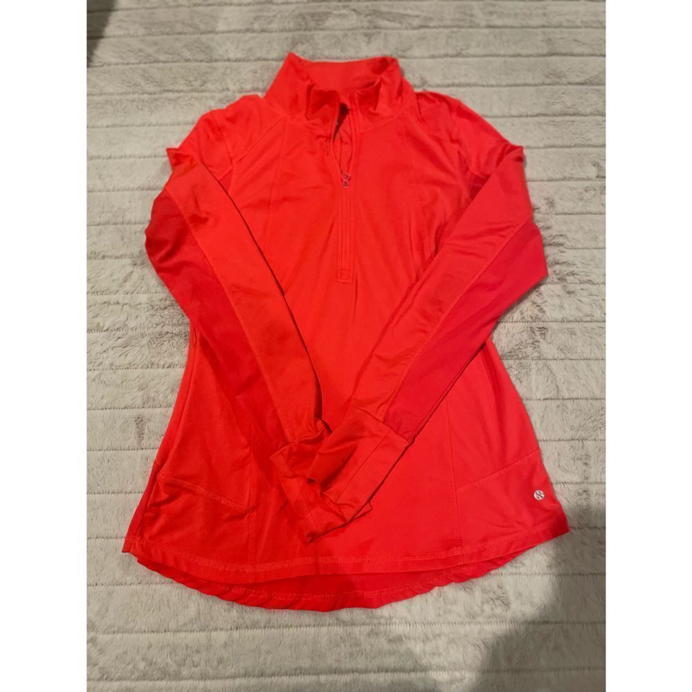 Layers Fluorescent Coral Breathable Long Sleeve 1/2 Zipup